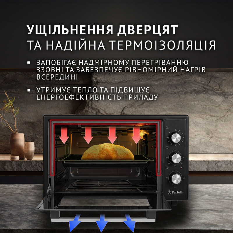 Настільна духовка Perfelli CLASSIC 37 BLACK