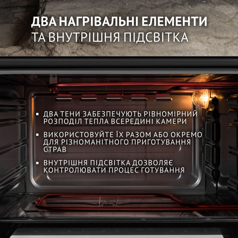 Настільна духовка Perfelli CLASSIC 37 BLACK