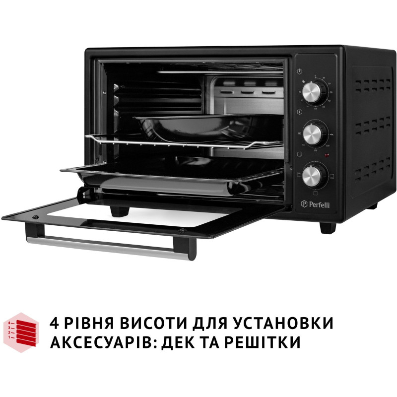 Настільна духовка Perfelli CLASSIC 37 BLACK