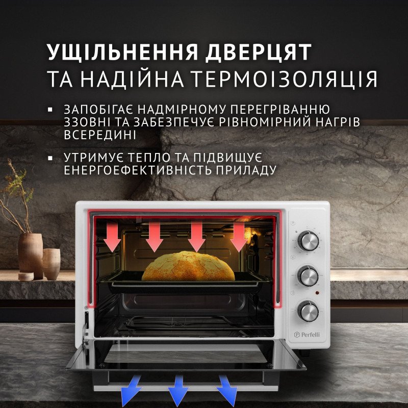 Настільна духовка Perfelli CLASSIC 37 WHITE