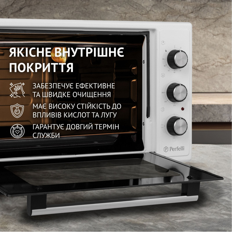 Настільна духовка Perfelli CLASSIC 37 WHITE
