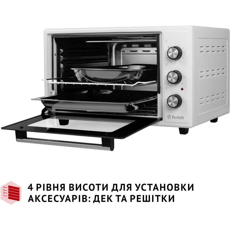 Настільна духовка Perfelli CLASSIC 37 WHITE