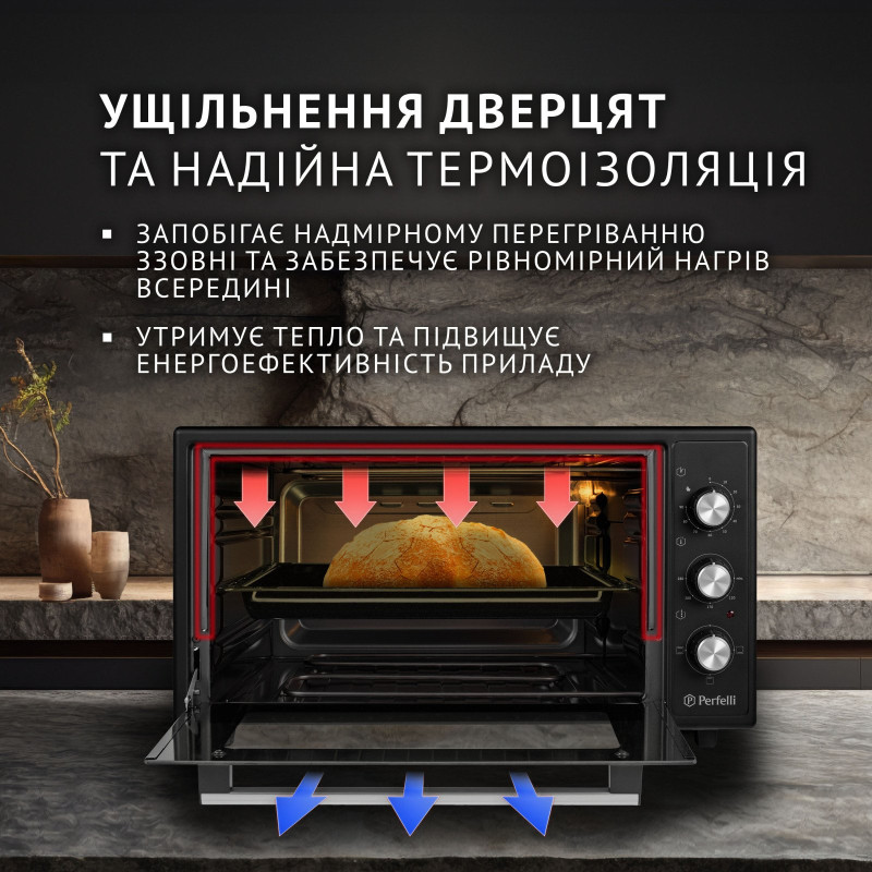 Настільна духовка Perfelli CLASSIC 48 BLACK