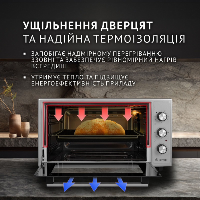 Настільна духовка Perfelli CLASSIC 48 GREY