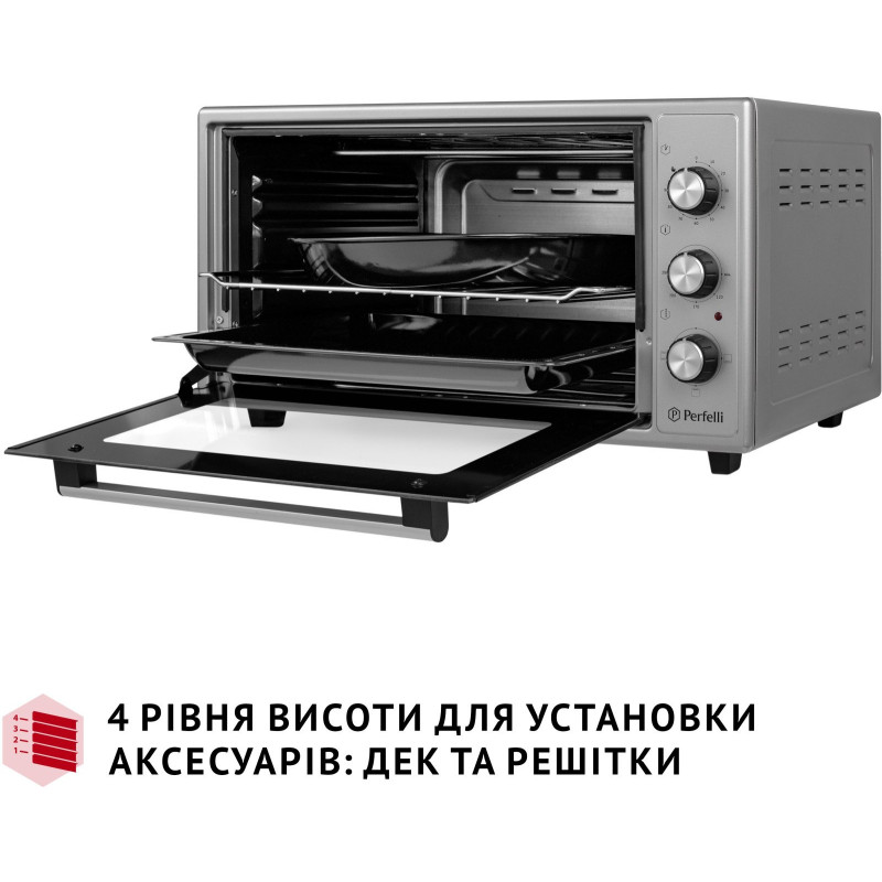Настільна духовка Perfelli CLASSIC 48 GREY