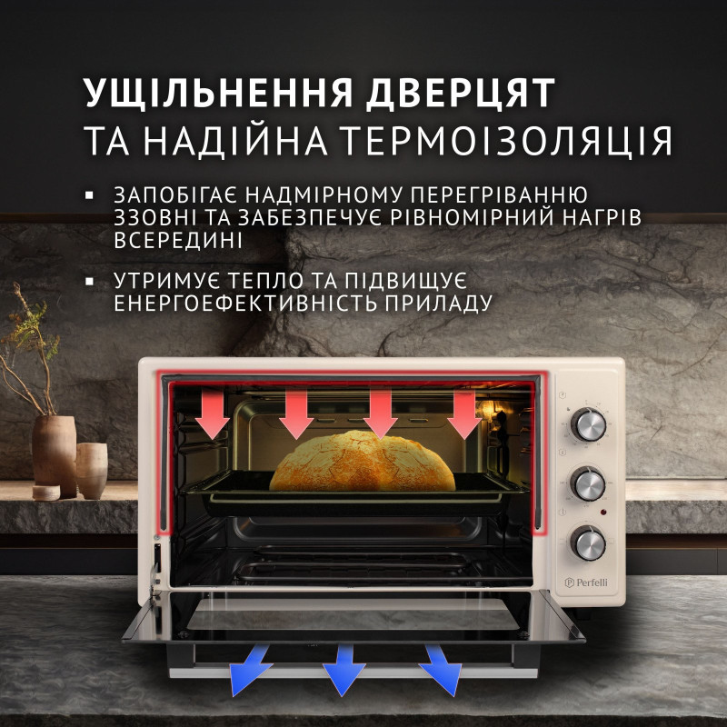 Настільна духовка Perfelli CLASSIC 48 IVORY