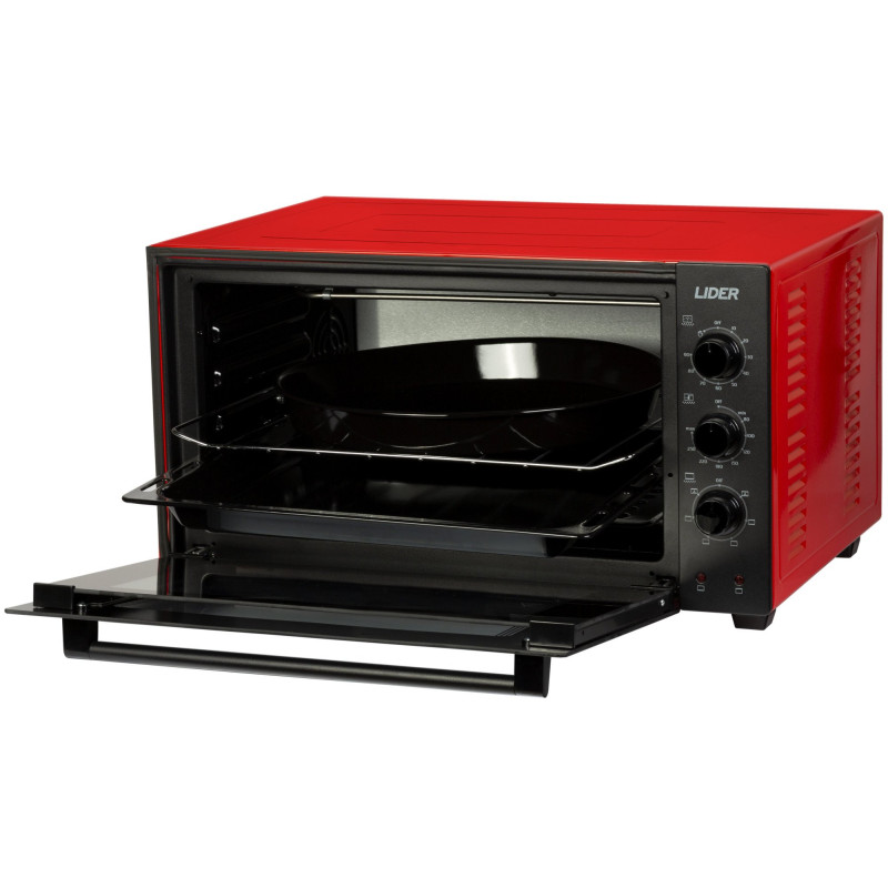 Настільна духовка LIDER 4223 LUX BLACK-RED