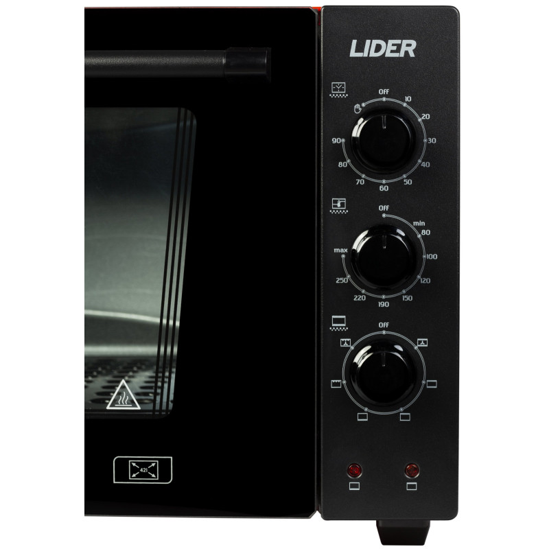 Настільна духовка LIDER 4223 LUX BLACK-RED