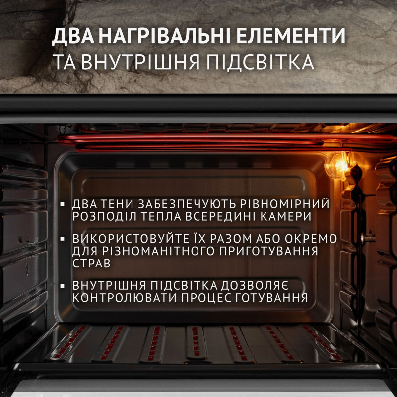 Настільна духовка Perfelli MIRAGE 37 BLACK