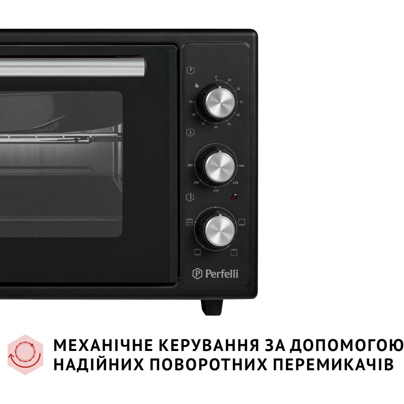Настільна духовка Perfelli MIRAGE 37 BLACK
