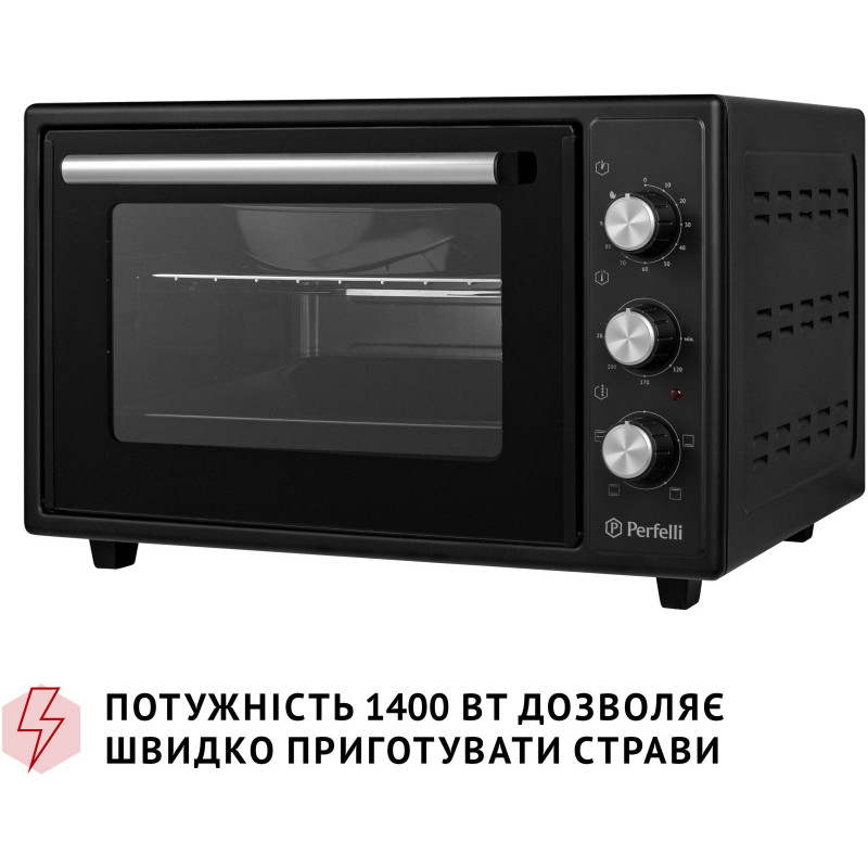 Настільна духовка Perfelli MIRAGE 37 BLACK