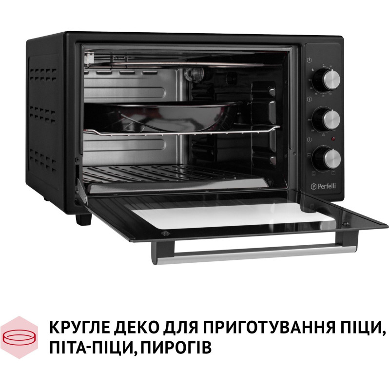 Настільна духовка Perfelli MIRAGE 37 BLACK