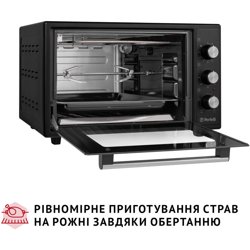 Настільна духовка Perfelli MIRAGE 37 BLACK
