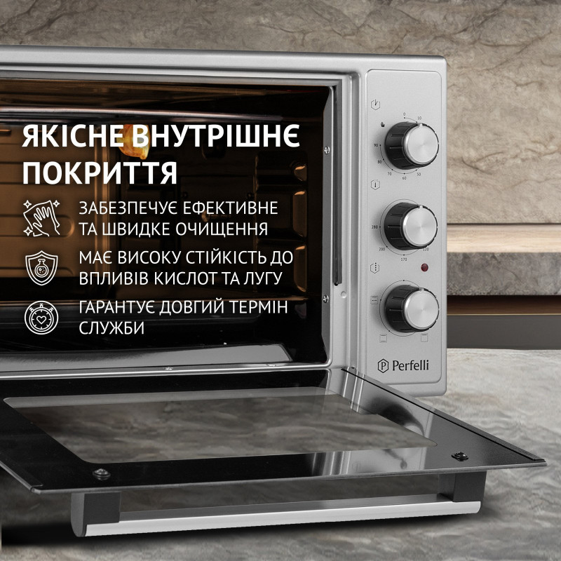 Настільна духовка Perfelli MIRAGE 37 GREY