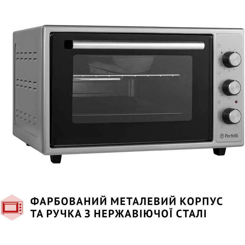 Настільна духовка Perfelli MIRAGE 37 GREY