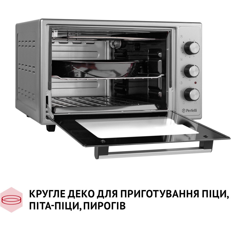 Настільна духовка Perfelli MIRAGE 37 GREY