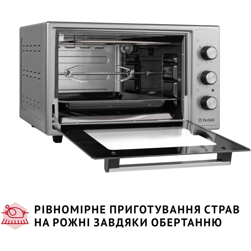 Настільна духовка Perfelli MIRAGE 37 GREY