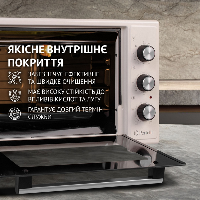 Настільна духовка Perfelli MIRAGE 37 IVORY