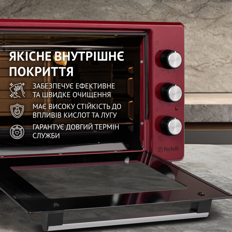 Настільна духовка Perfelli MIRAGE 37 RED