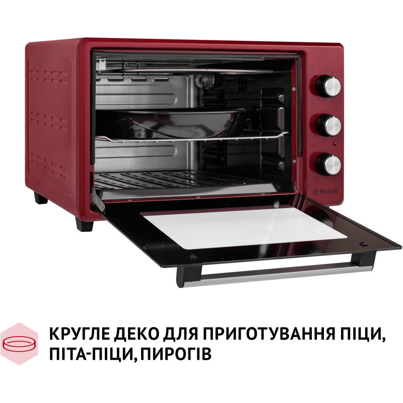 Настільна духовка Perfelli MIRAGE 37 RED