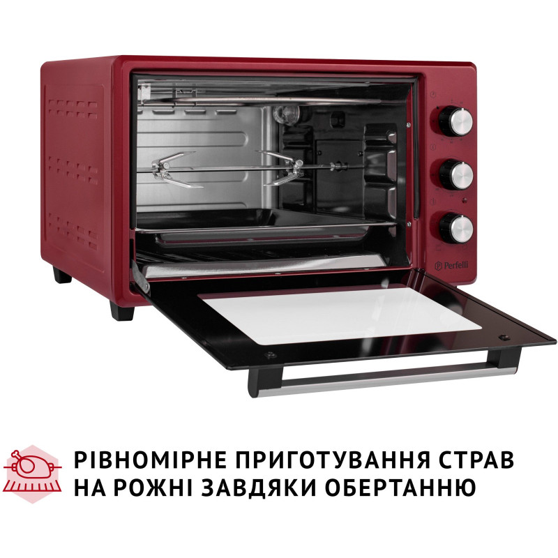Настільна духовка Perfelli MIRAGE 37 RED