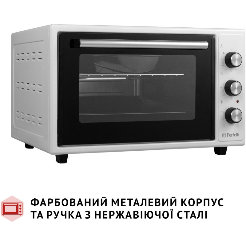 Настільна духовка Perfelli MIRAGE 37 WHITE