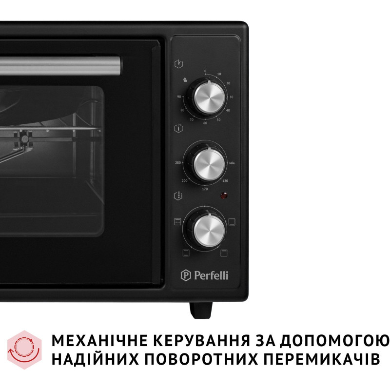 Настільна духовка Perfelli MIRAGE 48 BLACK