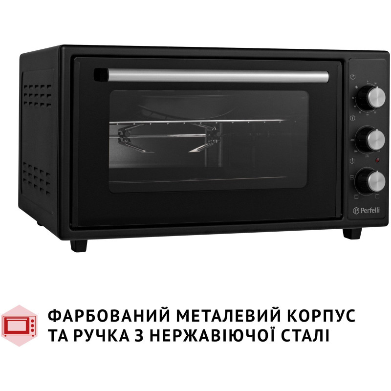 Настільна духовка Perfelli MIRAGE 48 BLACK