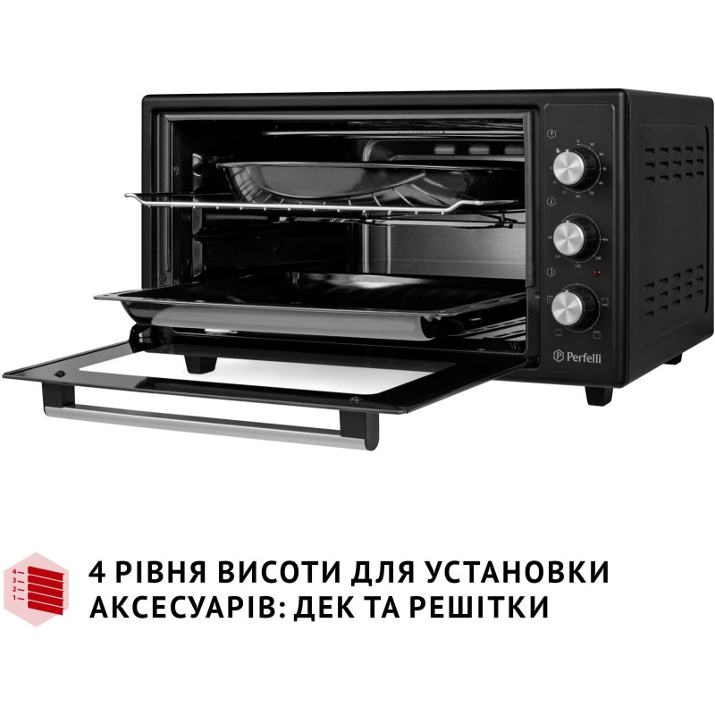 Настільна духовка Perfelli MIRAGE 48 BLACK