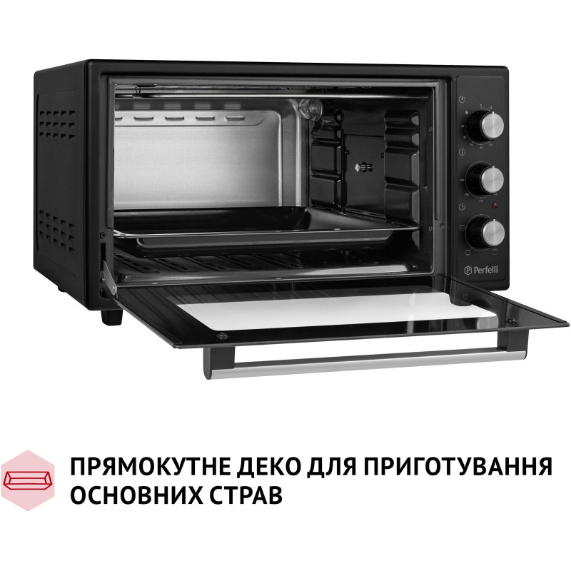 Настільна духовка Perfelli MIRAGE 48 BLACK