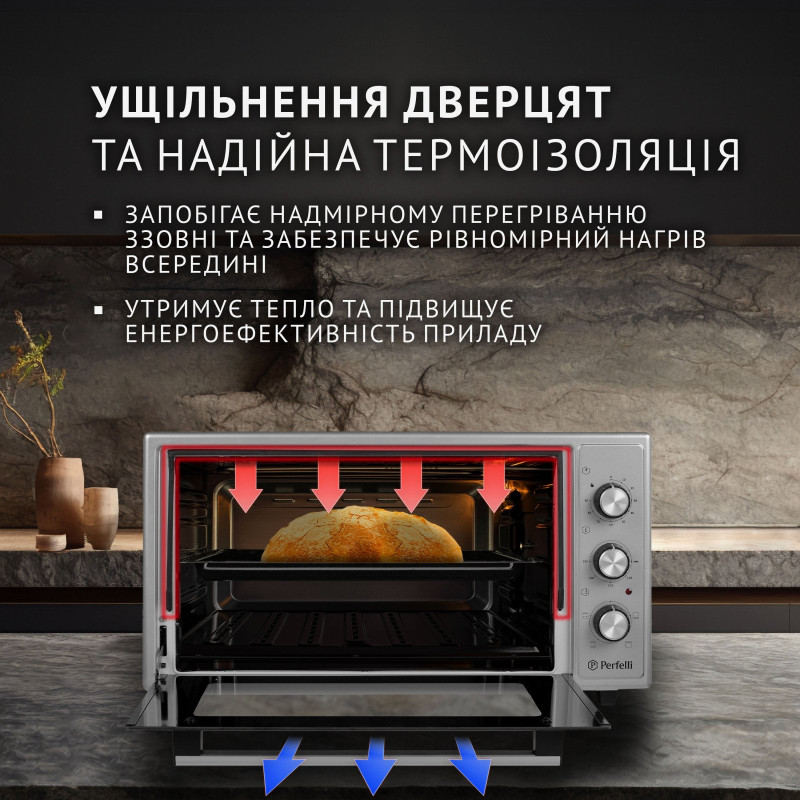 Настільна духовка Perfelli MIRAGE 48 GREY