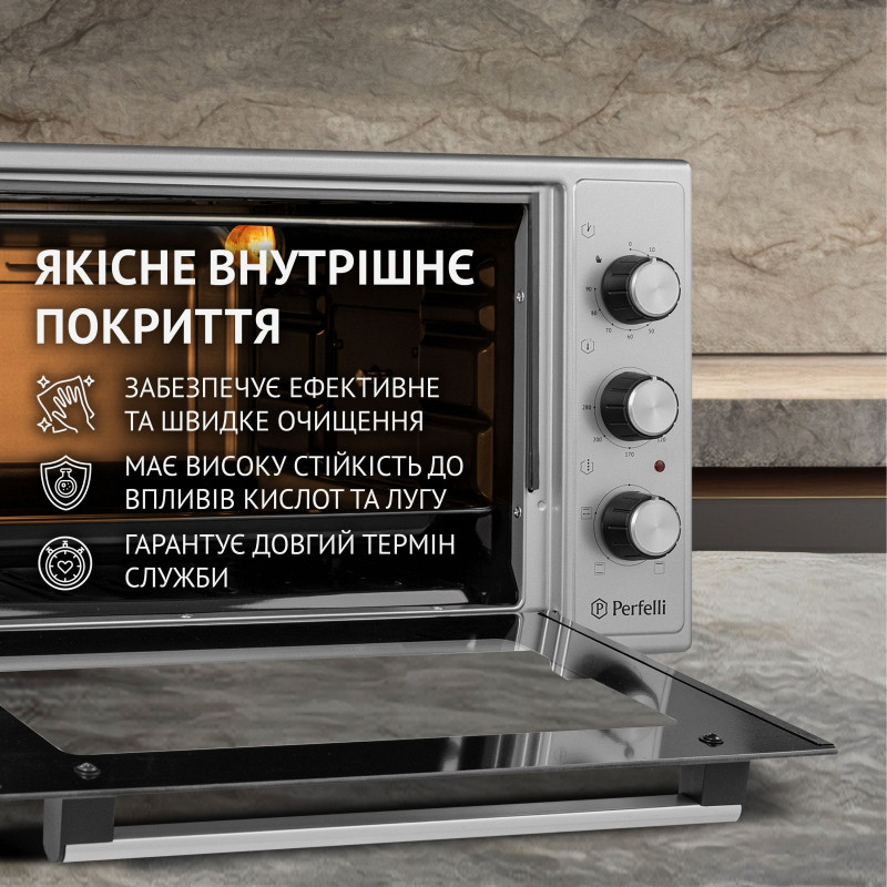 Настільна духовка Perfelli MIRAGE 48 GREY