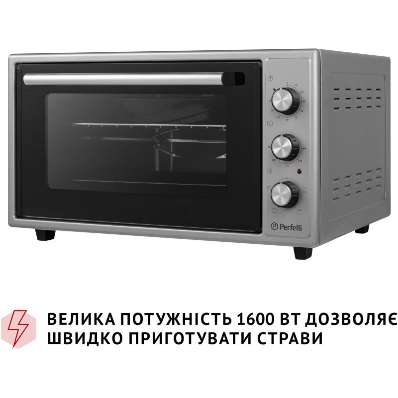 Настільна духовка Perfelli MIRAGE 48 GREY