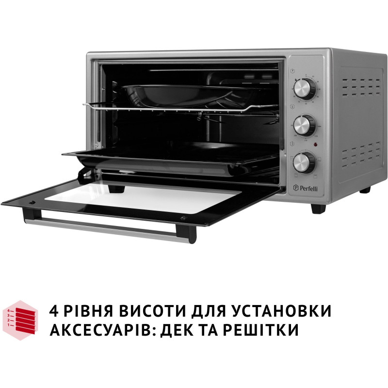 Настільна духовка Perfelli MIRAGE 48 GREY