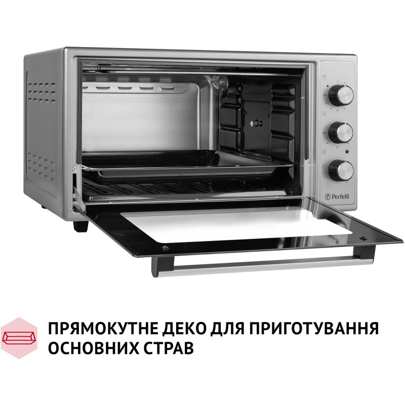 Настільна духовка Perfelli MIRAGE 48 GREY