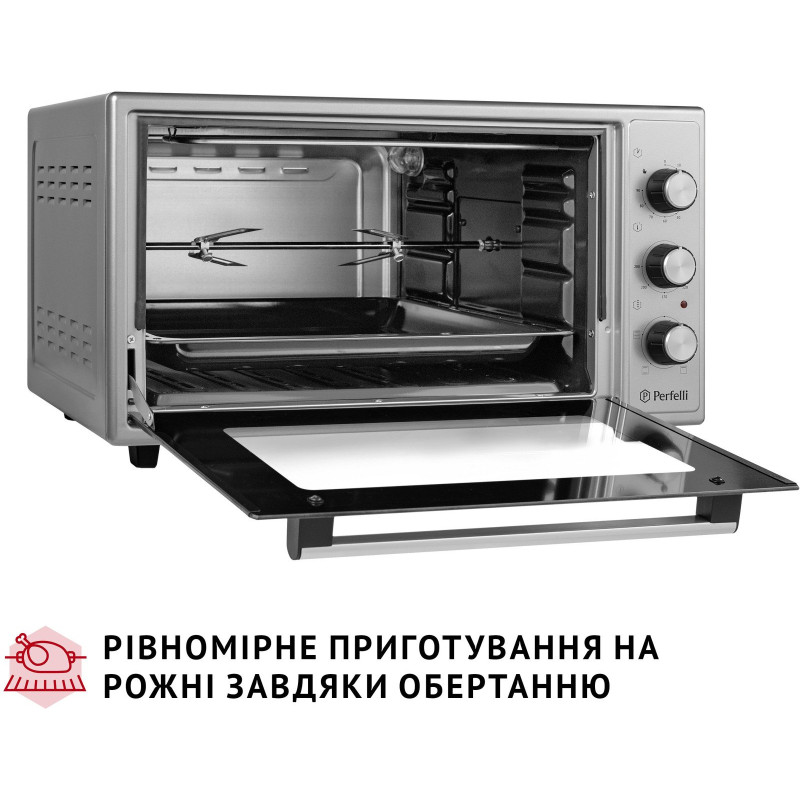 Настільна духовка Perfelli MIRAGE 48 GREY