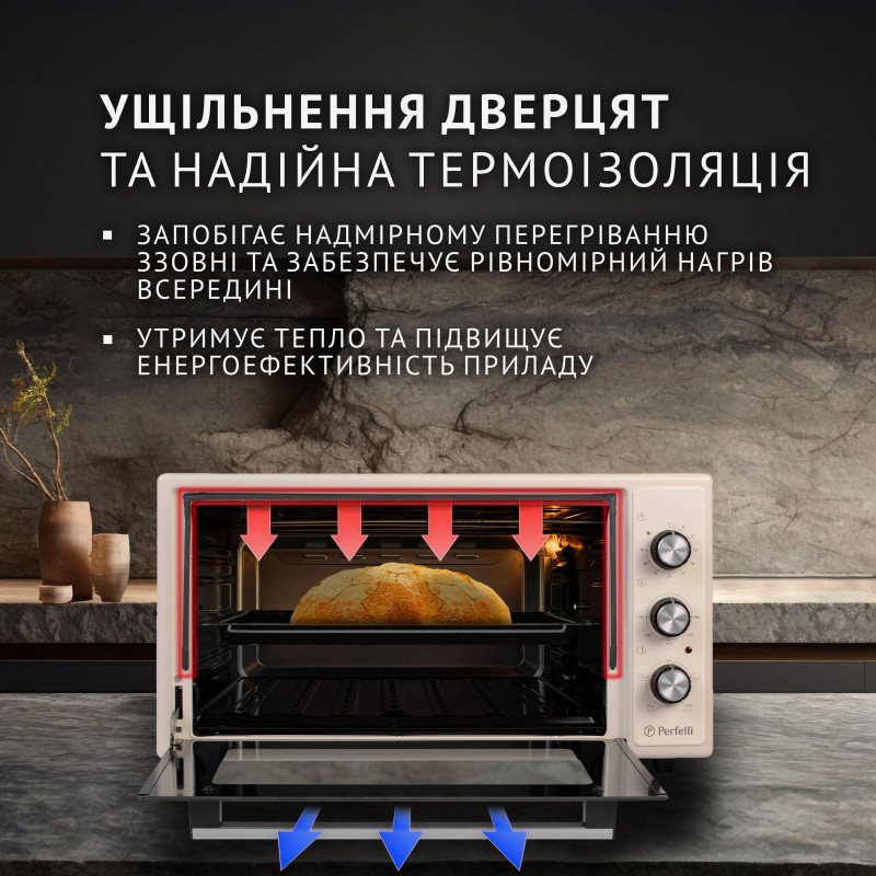 Настільна духовка Perfelli MIRAGE 48 IVORY