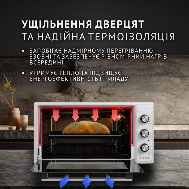 Настільна духовка Perfelli MIRAGE 48 WHITE