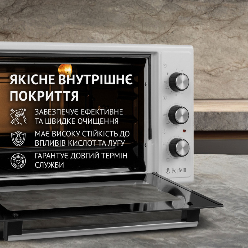 Настільна духовка Perfelli MIRAGE 48 WHITE