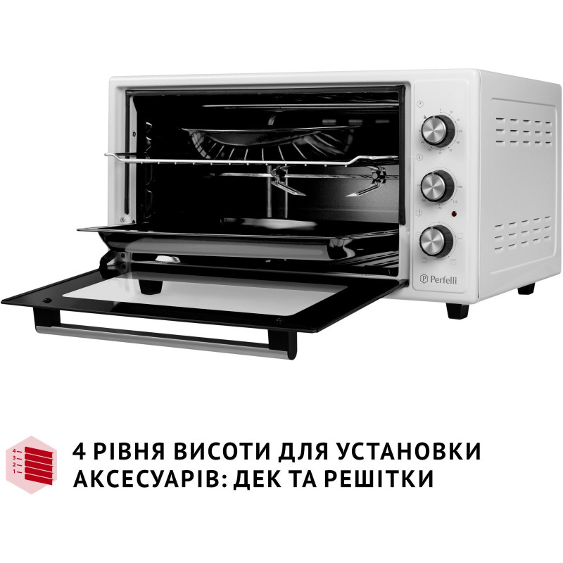 Настільна духовка Perfelli MIRAGE 48 WHITE