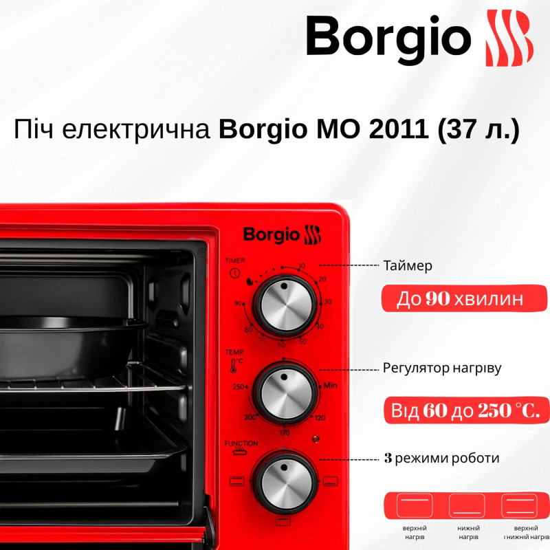 Настільна духовка BORGIO MO 2011 Red
