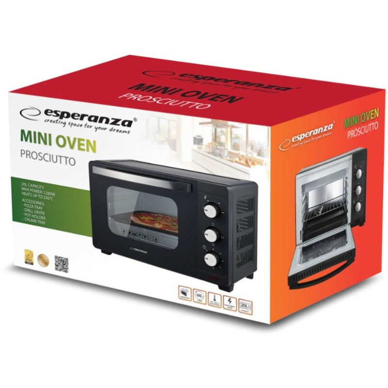 Настільна духовка ESPERANZA PROSCIUTTO EKO008N