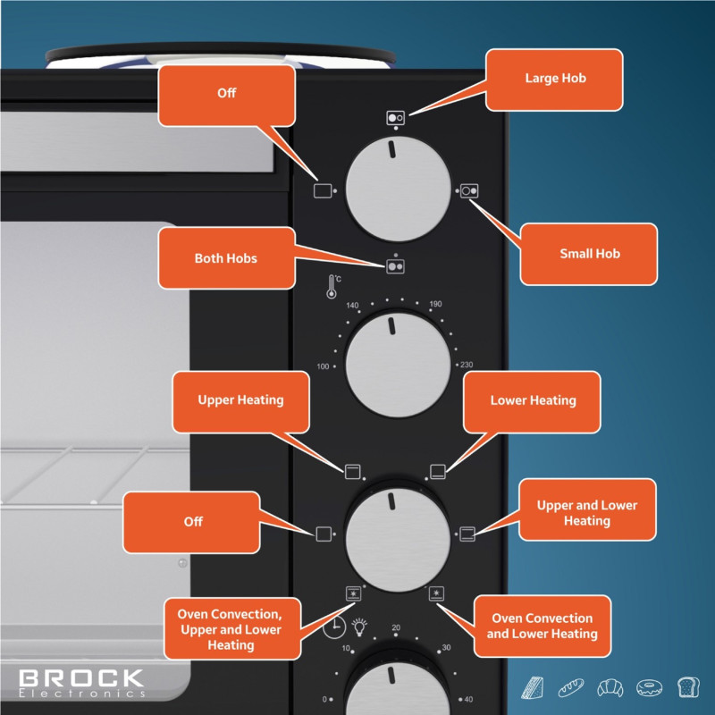 Настільна духовка BROCK TO 3002 B