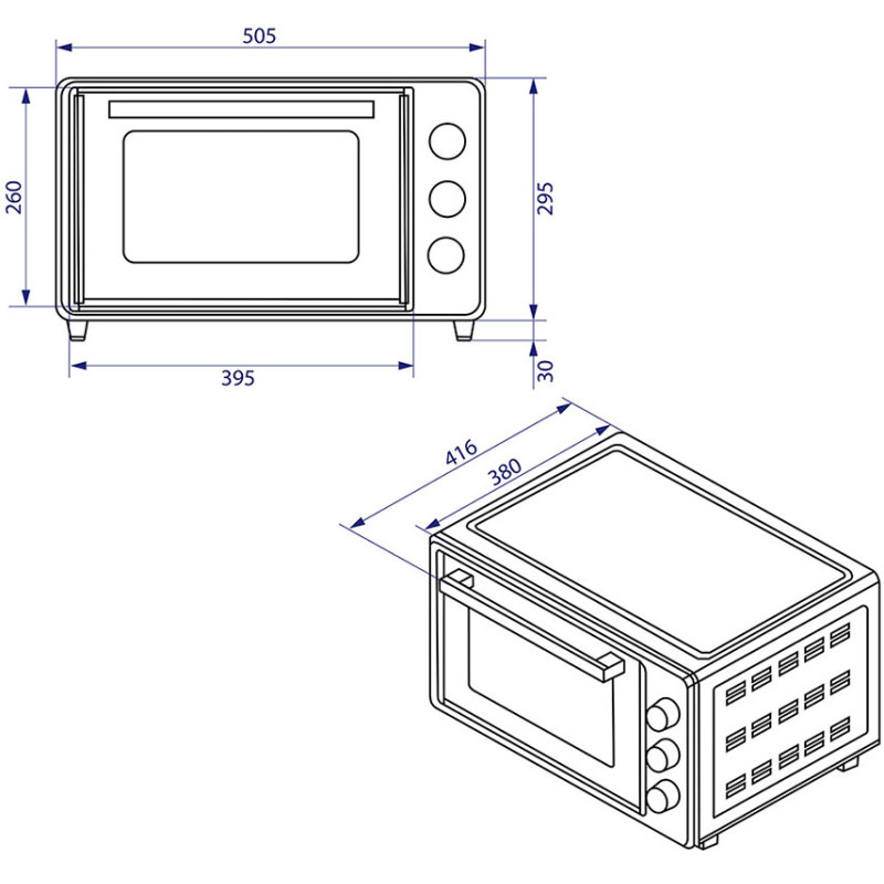 Настільна духовка Minola FOE 3714 WH