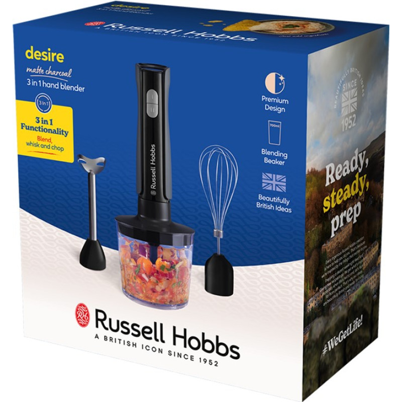 Блендер RUSSELL HOBBS 27141-56 Matte Charcoal 3 in 1 Hand Blender