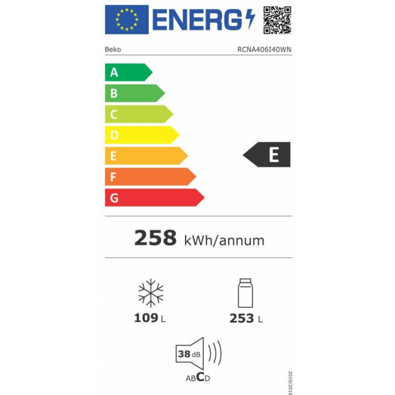 Холодильник Beko RCNA406I40WN