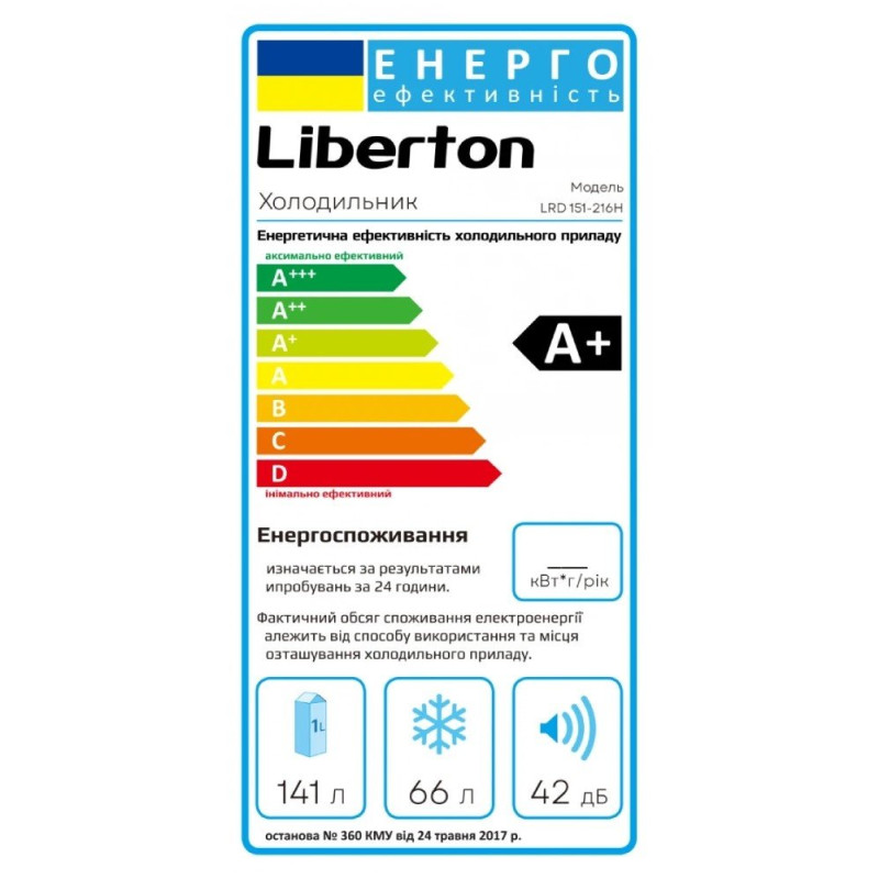 Холодильник Liberton LRD 151-216H