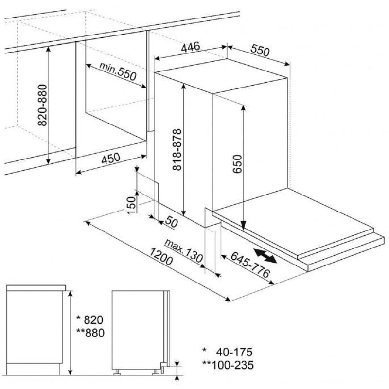 Посудомийна машина SMEG ST4522IN