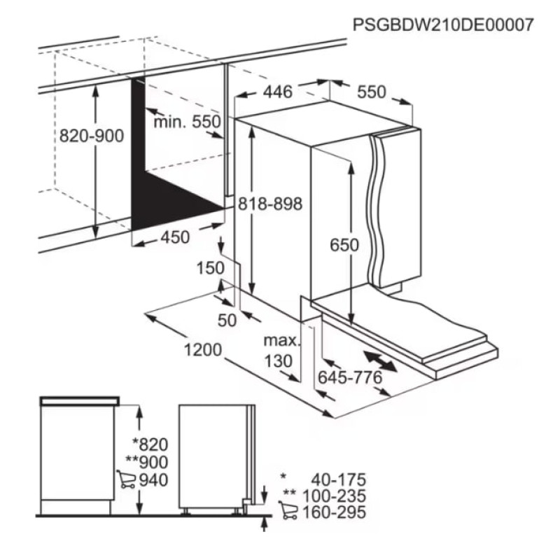 Посудомийна машина AEG FSE72517P