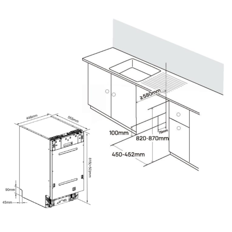 Посудомийна машина Edler EBD-4525P